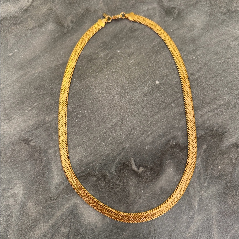 Vintage Monet Gold Snake Chain Necklace